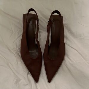 H&M Women's Pointed Slingback Heels in Brown